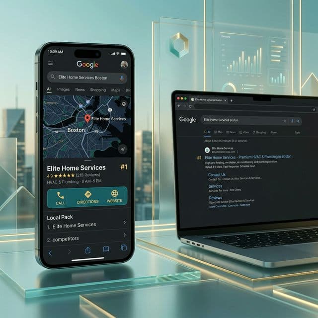 Google Maps Ranking Mockup